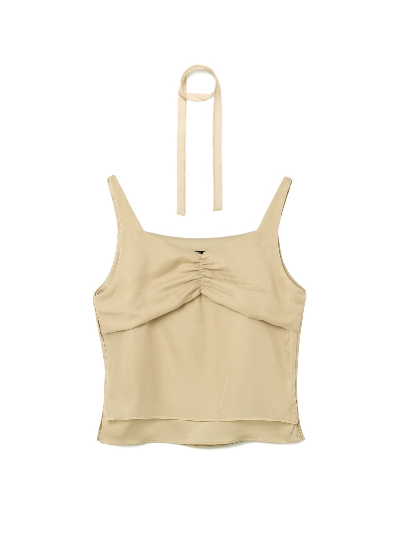 PETAL LAYERED TIE SLEEVELESS CHAMPAGNE GOLD